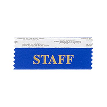 Staff Stk A Rbn Blue Ribbon Gold Imprint