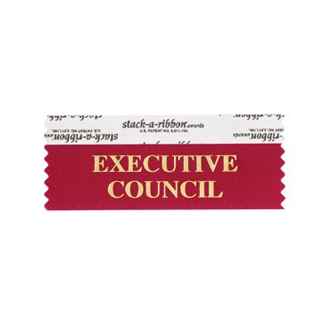 Executive Council Stk A Rbn Maroon Ribbon Gold Imprint