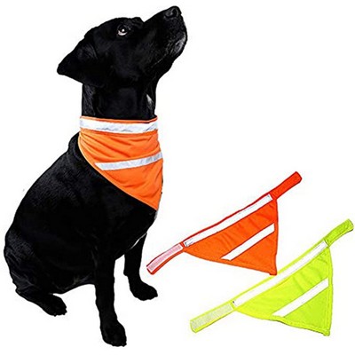 Dog Pet Reflective Bandana Triangular Towel