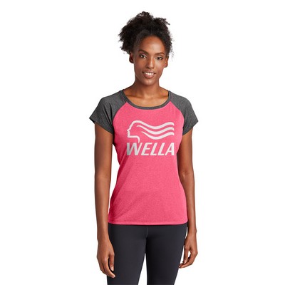 Sport-Tek® Ladies Heather-On-Heather Contender™ Scoop Neck Tee