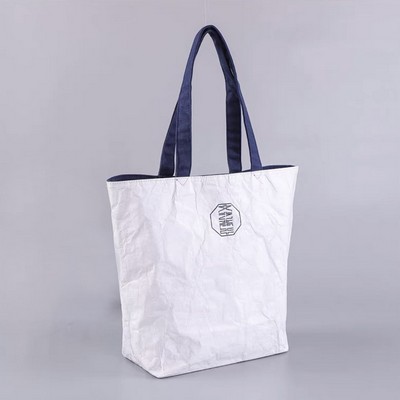 Reusable Tyvek Dupont Tote Bag w/Woven Handle