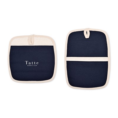 La Cuisine Potholder Hot Pad Set - Navy