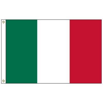 Italy 3' x 5' Outdoor Nylon Flag w/ Heading & Grommets