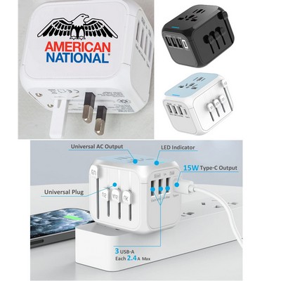 Kidder World Travel Adapter for 150 countries