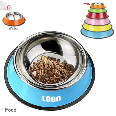 15cm Colorful Steel Pet Treat Bowl Food Tray