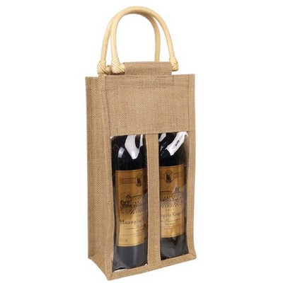 Eco-Friendly Burlap Wine Bottle Bag