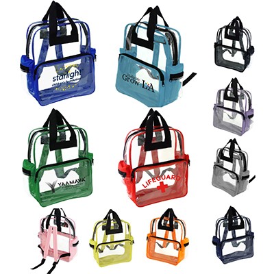 Clear Backpack With Colorful Trim ( 11 Colors )