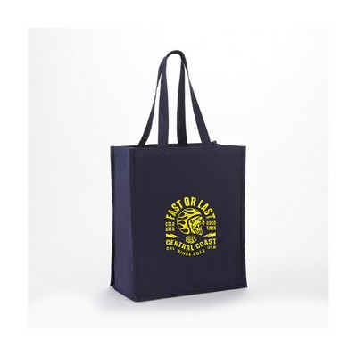 Wide Bottom Cotton Canvas Everyday Grocery Shopper Tote