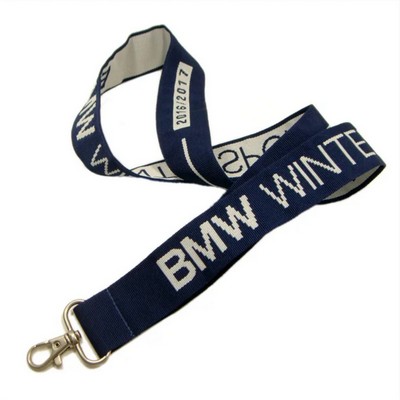 3/4 Woven Lanyard with Buckle Release and Retractable Reel