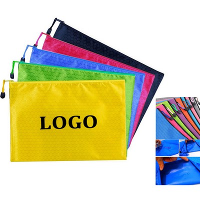 Full Color Waterproof A4 Zipper File Bag