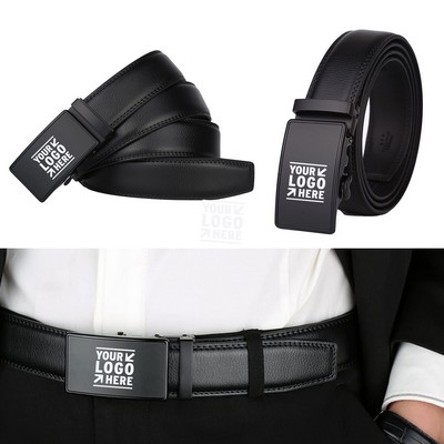 Men Real Leather Ratchet Dress Casual Belt