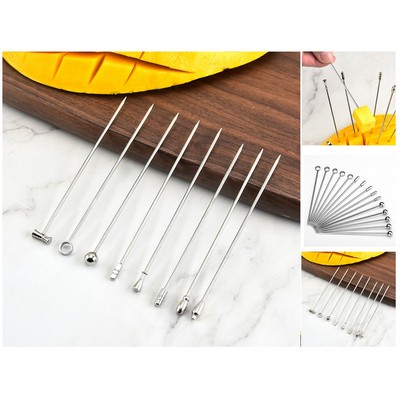 Stainless Steel Metal Ring Head Fruit Needle