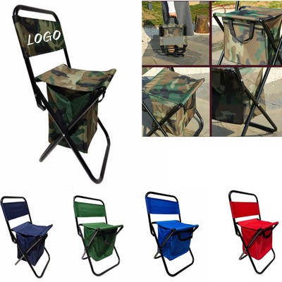 Chair with Back Rest And Storage Bag