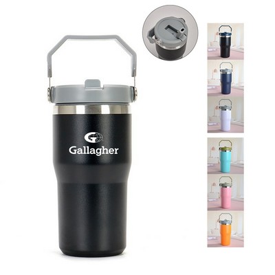 20 Oz Stainless Steel Tumbler with Straw