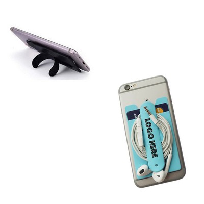 Silicone Cell Phone Wallet With Kickstand