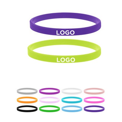 1/4" W Silicone Bracelet Wristbands