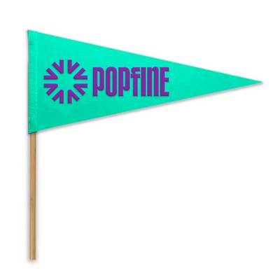 4"X10" Acrylic Stiff Felt Pennant with Wood Pole (No top)