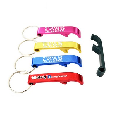 Imprinted Portable Color Beverage Wrench with Key Ring