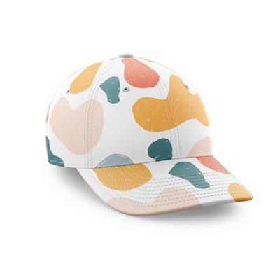 Sublimation 6 Panel Cap - High, Medium, Or Low Crown - Premium Quick Dry Poly