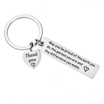 Heart-Shaped Metal Key Chains