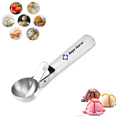 Premium Stainless Steel Ice Cream Scoop W/ Trigger