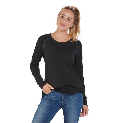 BOXERCRAFT Ladies' Payton Preppy Patch Long-Sleeve T-Shirt