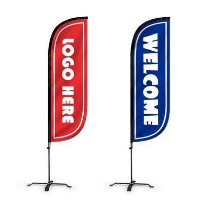 Custom 9' Double-Sided Feather Flag Kit