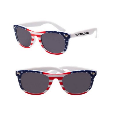 Vintage American Flag Design Sunglasses