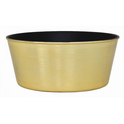 Gold 9" Plastic Basket Recycled - Empty