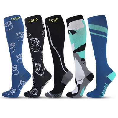 Compression Socks for Men and Women Knee-High Nurse Pregnant Running Medical and Travel Athletic