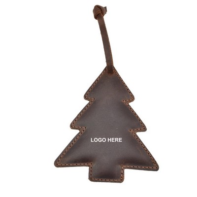 5" Leather Christmas Ornaments