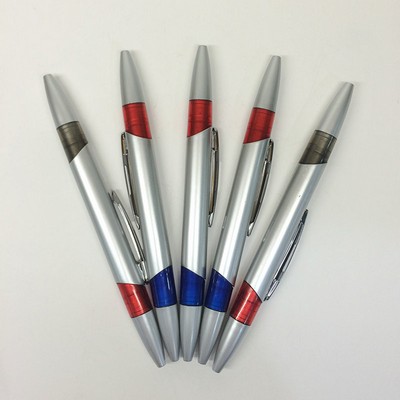 Silver Double Sided Ballpoint Pen