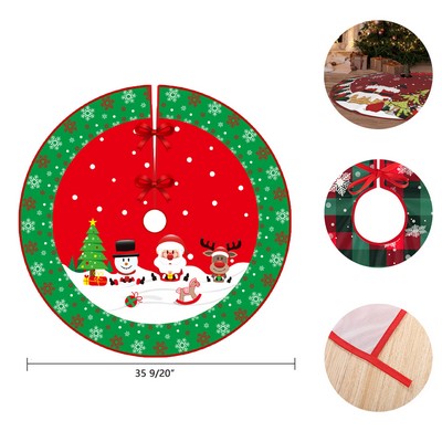 Christmas Tree Skirt Decorated Mat