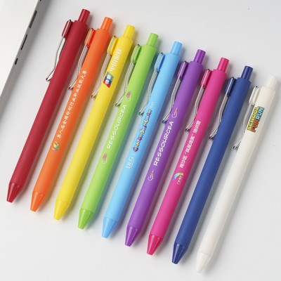 Candy-colored Soft-Touch Click Gel Pen (Full Color Print)