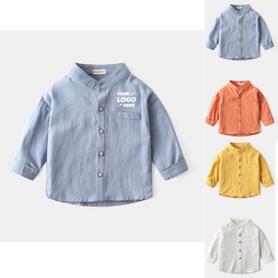 Boys Mandarin Collar Shirts