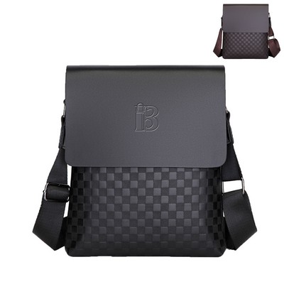 PU Leather Outdoor Business Men's Crossbody Bag