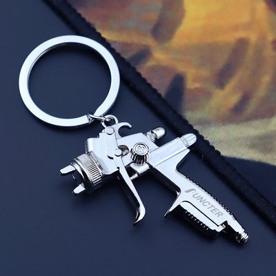 Water Pistol Shaped Keychain Metal Sport Lover Gift