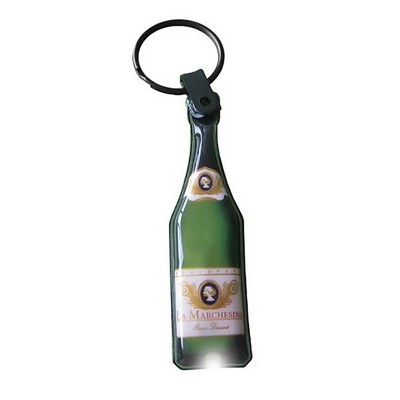 PVC Wine Bottle LED Keychain - Illuminate Your Cheers in Style!