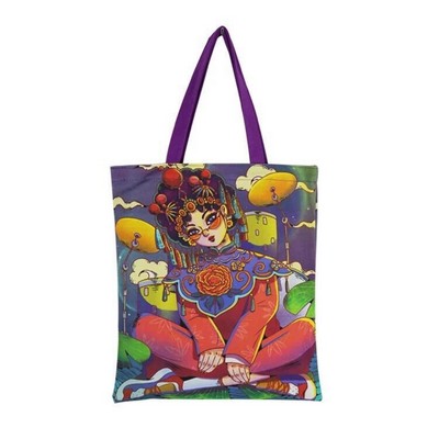 6 Oz. Sublimated Poly Canvas Convention Tote Bag (14" x 16")