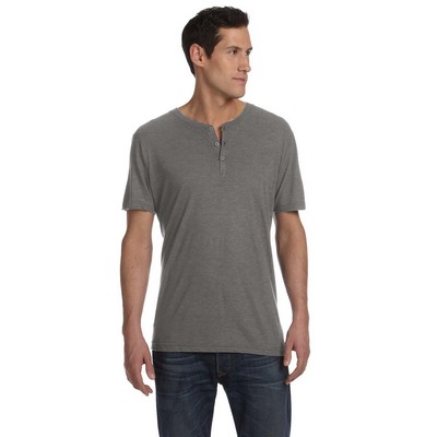 Bella Mens Triblend Short-Sleeve Henley