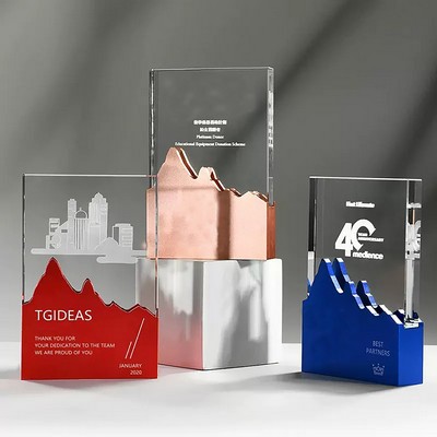 Customized Logo Crystal Award Trophy Plaque