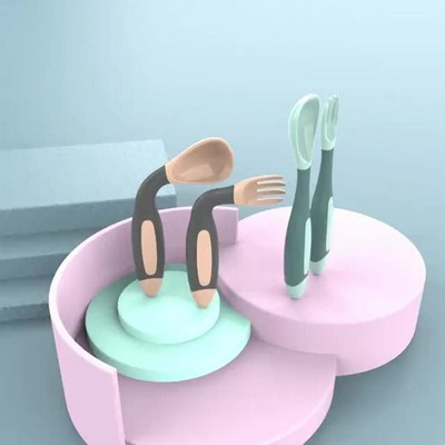 Multi Angle Bend Baby Fork & Spoon Set