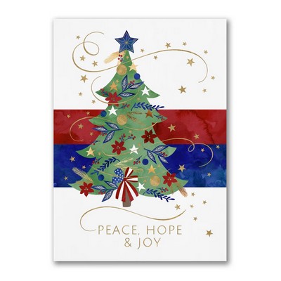 Hope For Patriotism Economy Holiday Card