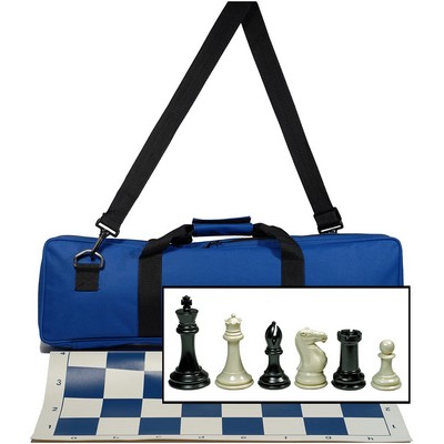 Triple Weighted Tournament Chess Set with Travel Bag - 4 in. King