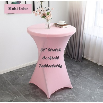 32" Stretch Spandex Cocktail Tablecloth Table Liner