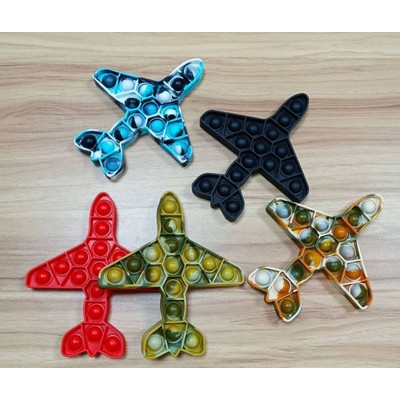 Airplane Shape Push Pop Bubble Fidget Toy