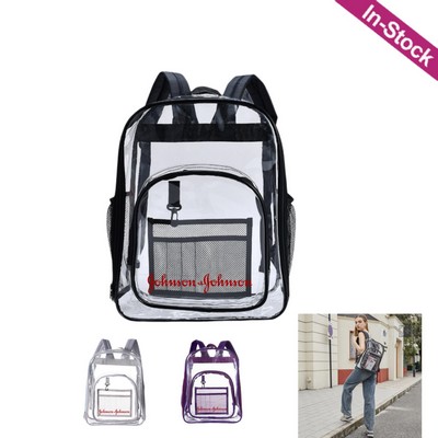 Clear PVC Backpack Transparent Bookbag School Bag