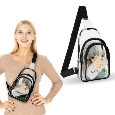 Clear PVC Crossbody Sling Bag Backpack