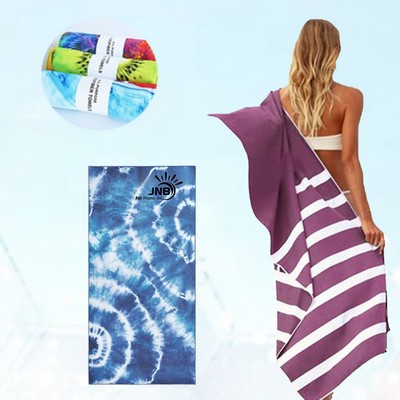 Microfibre Tie-Dye Absorbent Beach Towel