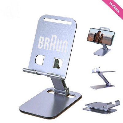 Metal Folding Adjustable Desktop Cell Phone Stand Holder